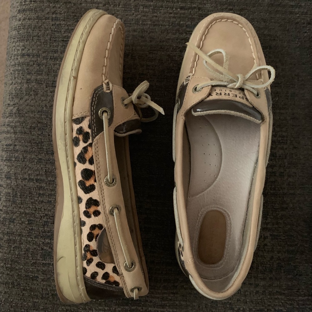 Sperry Top-Siders 8M Tan/ Leopard